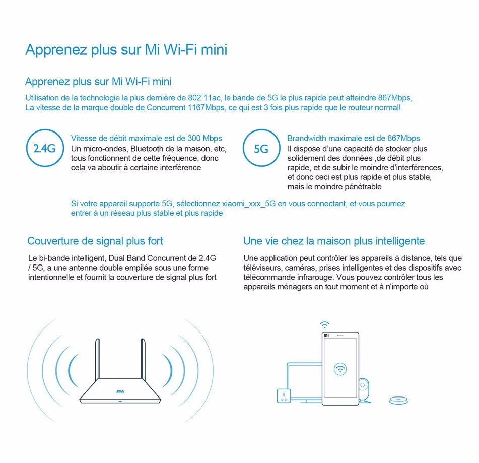 Английская версия приложения 2,4 ГГц/5 ГГц двухдиапазонный 1167 Мбит/с Поддержка Wi-Fi 802.11ac Xiaomi mi беспроводной USB смартфон приложение mi ni маршрутизатор