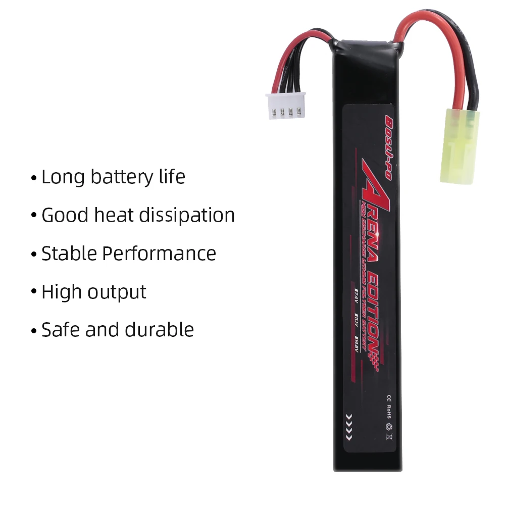 

1.1V 1200mAh Lipo Battery for Airsoft M4 Crane Stock M110 SR25 AK47 MP5K MP5 SCAR M249 M240B M60 G36 M14 RPK PKM L85 AUG G3 Part