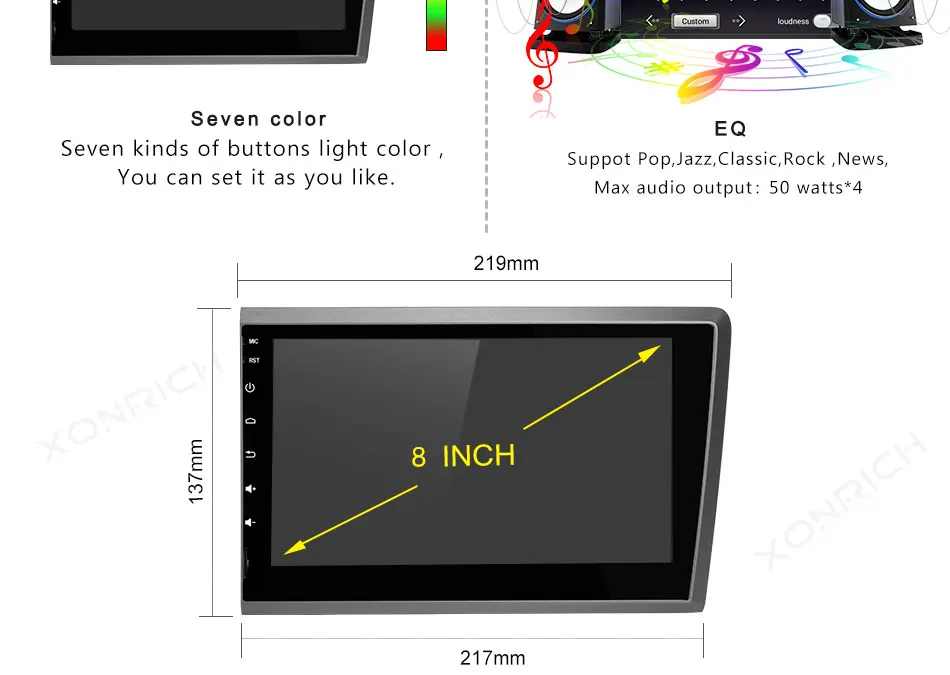 Xonrich 2 Din Android 8,1 автомобильный мультимедийный плеер для Volvo S60 V70 XC70 XC90 2000 2001 2002 2003 2004 радио gps навигации 2G Оперативная память