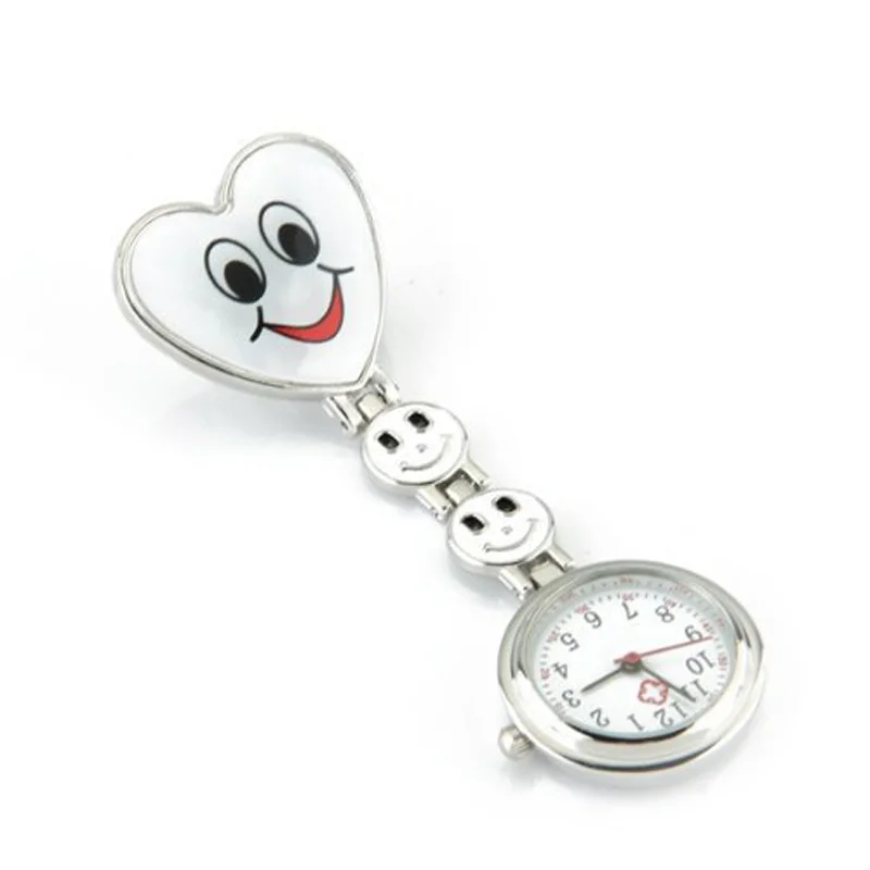 Милое сердце улыбающееся лицо с медсестры Модные кварцевые карманные Fob часы высокого качества TT@ 88