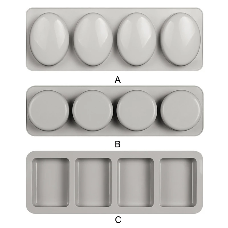 4 отверстия силиконовая форма для мыла или выпечки автор ручной работы сделай-сам овальные круглые квадратные пресс-формы для мыла Еда пресс-форма подарки ручной работы