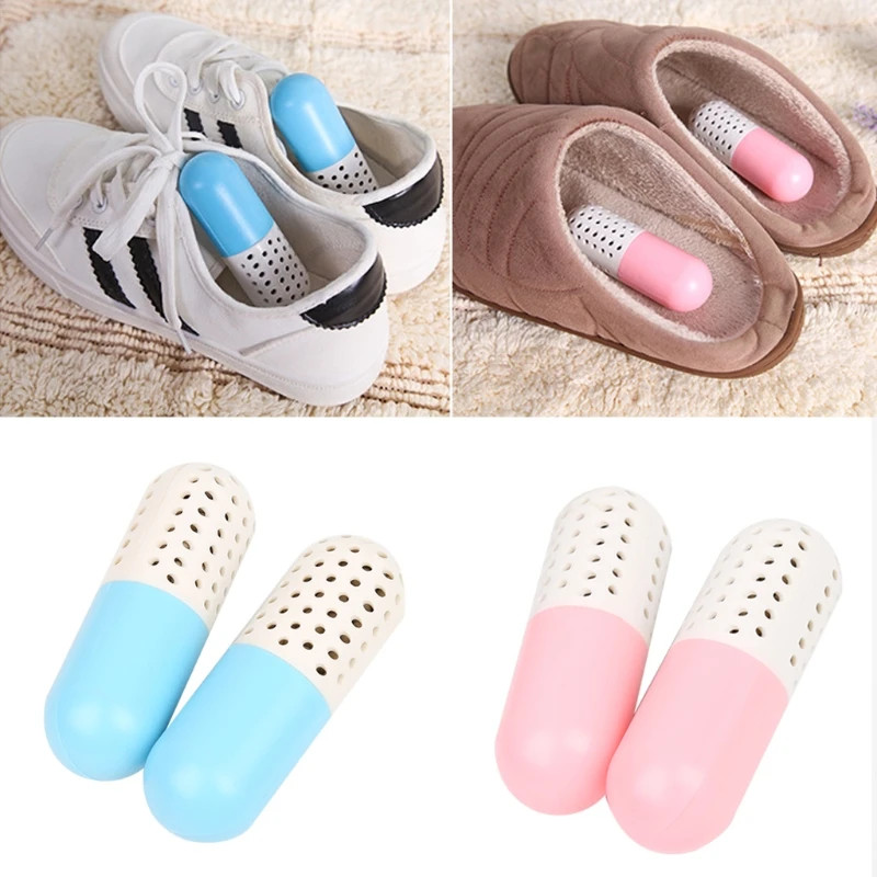 1 Pair Cute Pill Shape Shoe Dryer Deodorizer Antimicrobial Carbon