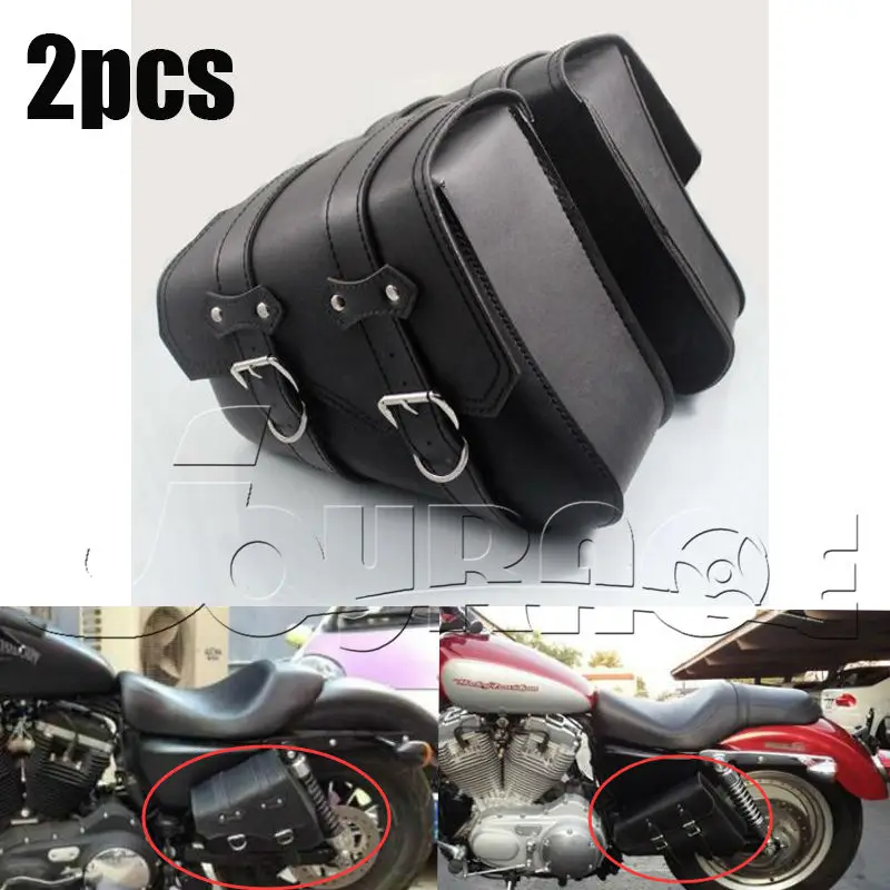 Кожаная Мотоциклетная седельная сумка с креплением для Harley Davidson Sportster 883 1200|saddle bag