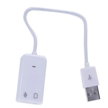 

NOYOKERE 3D White 2.0 Virtual 7.1 Channel External USB Audio Sound Card Adapter Sound Cards For Laptop PC With Cable