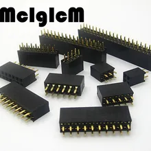 10 шт. соединитель 2,54 мм двухрядный гнездовой соединитель прямой штыревой разъем шаг 2,54 мм гнездо контактный полосы