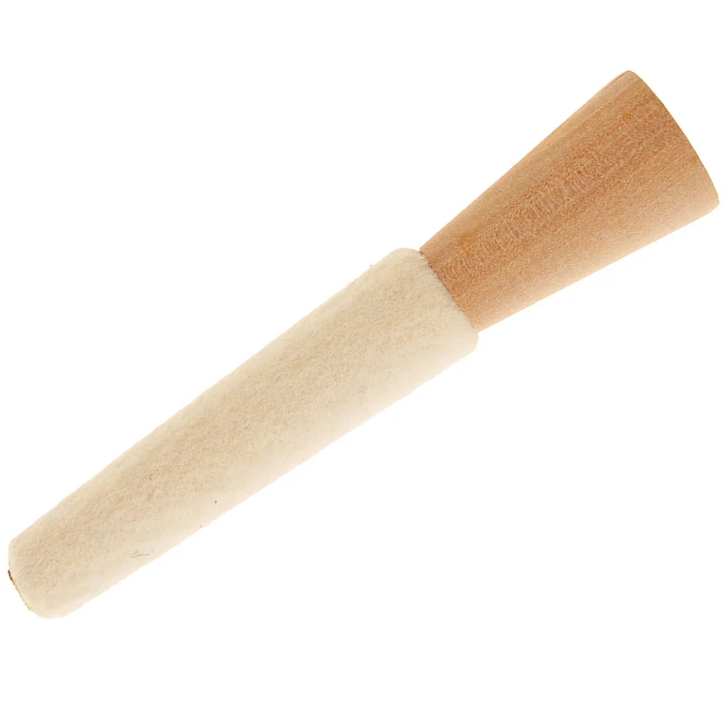 MagiDeal Mounted Felt Cone Type on Wood Inside Ring Jewelry Polishing Tool
