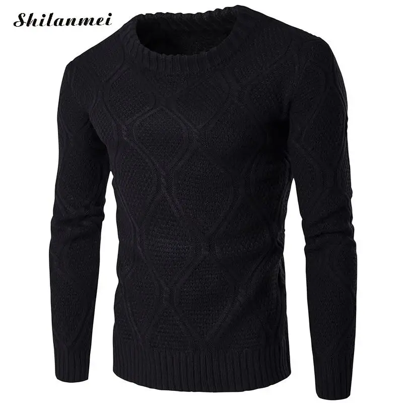 brand-clothing-christmas-sweater-Cotton-Men-Sweater-knitted-Solid ...