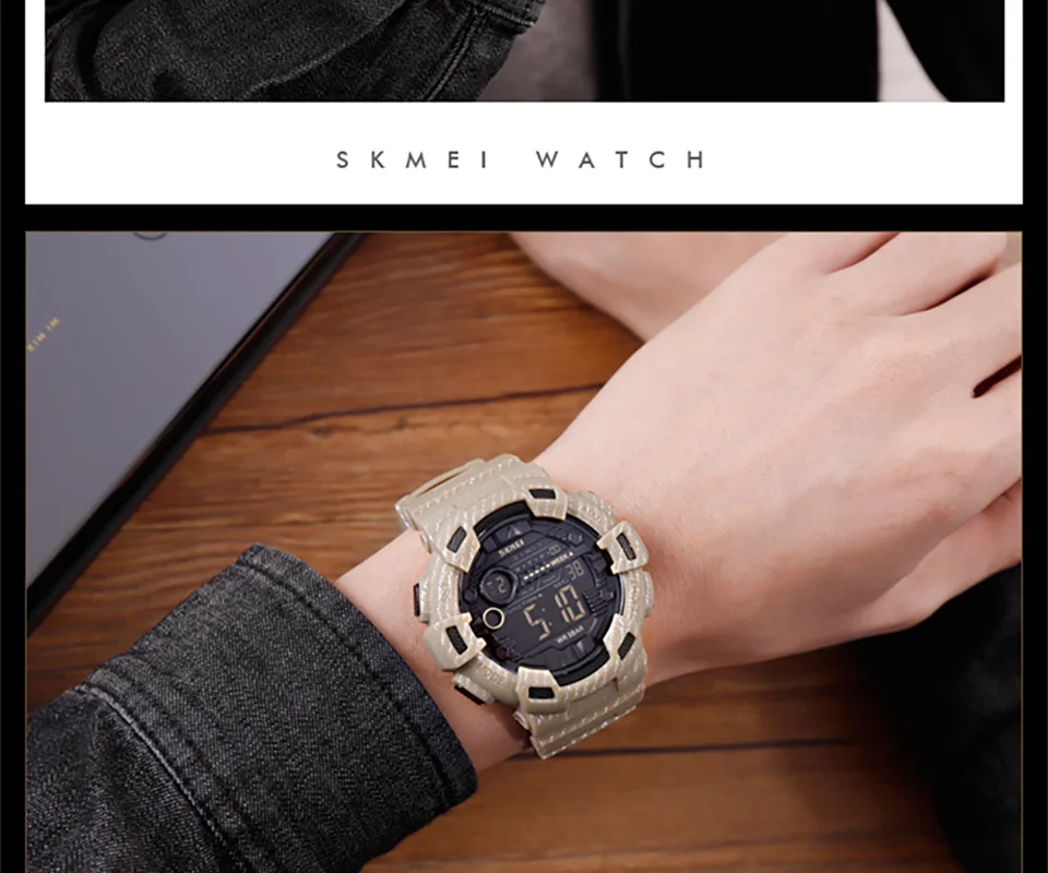 SKMEI водонепроницаемые светящиеся цифровые часы уличные военные ковбойские спортивные мужские наручные часы Relogio Masculino reloj hombre 1472