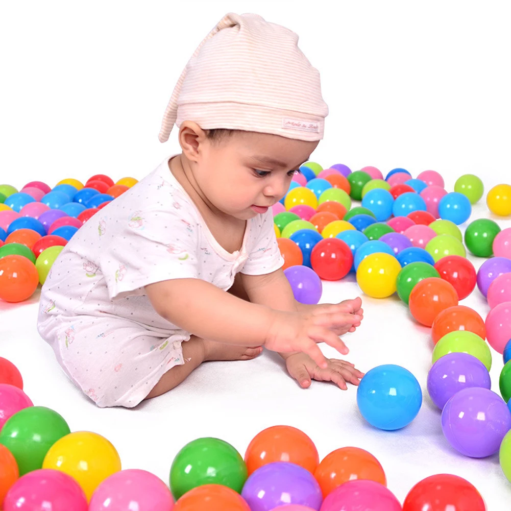 

100pcs/lot Eco-Friendly Colorful Soft Plastic Water Pool Ocean Wave Ball Baby Funny Toys Stress Air Ball Kids Outdoor Fun Sports