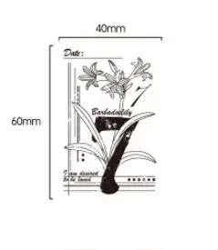 Творческий Двенадцать месяцев цветы язык DIY даты тема деревянные штампы журнал дневник планировщик украшения поставки подарок - Цвет: 7