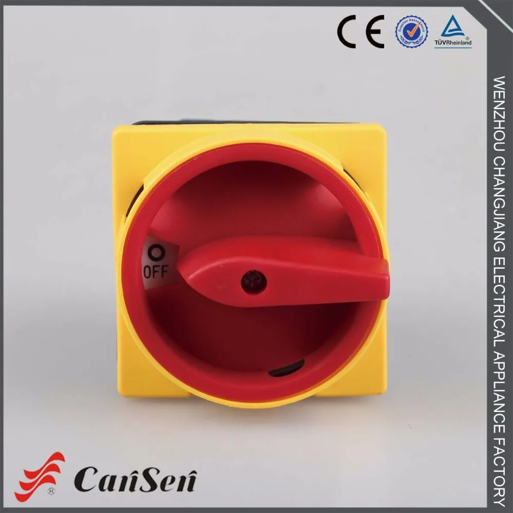 

Cam Switch Ue 440V Ith 32A Isolating switch 3 Pole (CE, CCC, TUV certificate)
