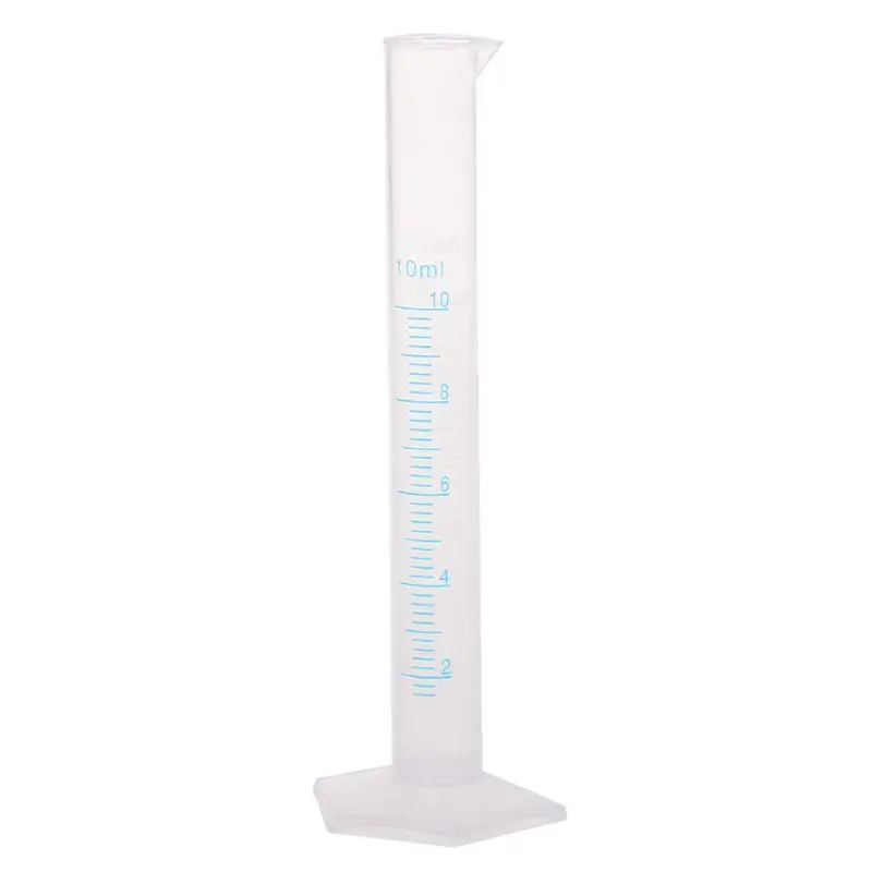 

10mL Measuring Cylinder Laboratory Test Graduated Liquid Trial Tube Jar Tool New