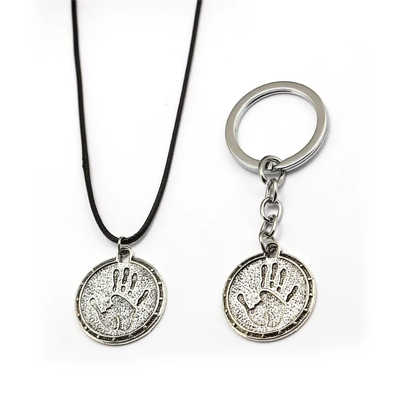 New Game DARK SOULS 3 Keychian Palm Print Mark Metal Key Chain Ring For Men Car Women Bag Jewelry Chaveiro Figure Porte Clef | Украшения и