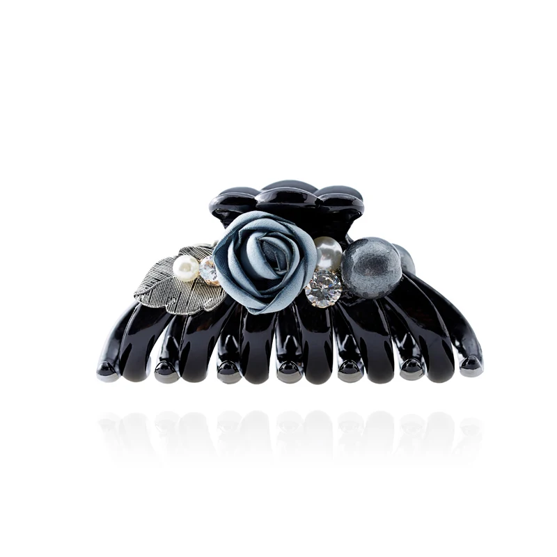 

Chimera Trendy Black Acrylic Blue Flower Hair Claws Hair Jewelry Accessories for Women 3150869