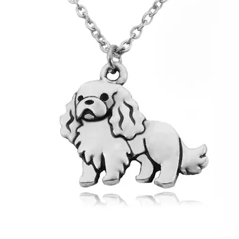 

Retro Boho Cavalier King Charles Spaniel & English Toy Spaniel Dog Pet Charm Best Friend Gift Necklaces For Women Men Jewelry