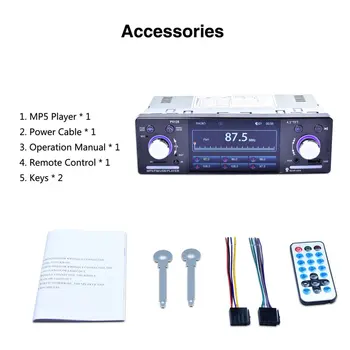 

4.1" HD LCD 800*480 Car MP5 Player 1080P 7 Color Button Back Light Mirror Link FM/AM/RDS Tuner RK-7157B