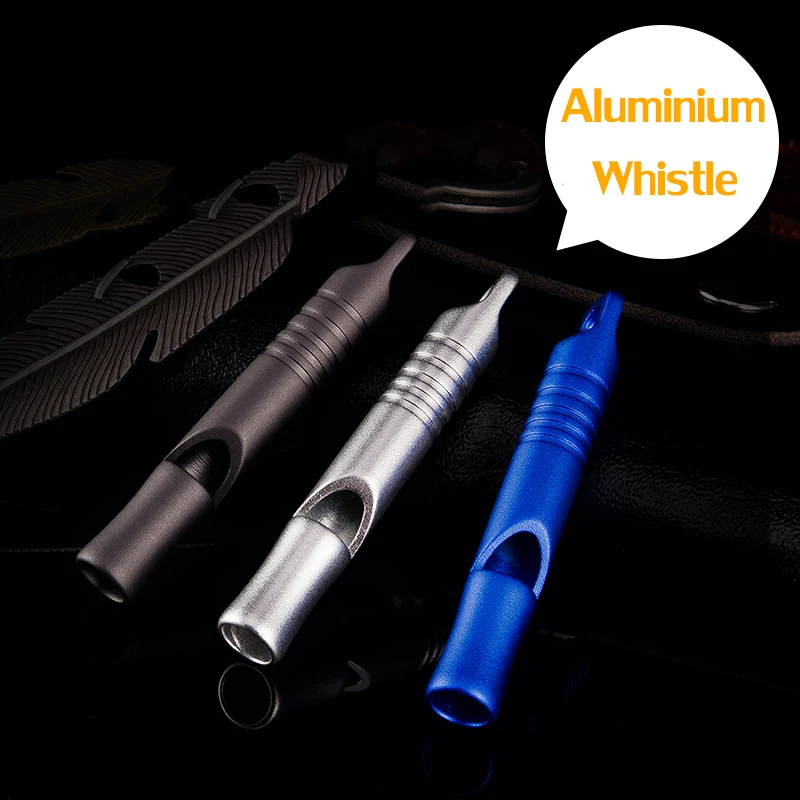 

Aluminium Survival Whistle 115 dB High Frequency Training Children Outdoor Tools 3 Clors 1 Pipe High Quality EDC Whistle Camping