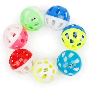 

1Pc Cat Hollow Bell Ball Parrot Toy Bird Hollow Bell Ball For Parakeet Cockatiel Chew Fun Cage Random Colors Pet Toy