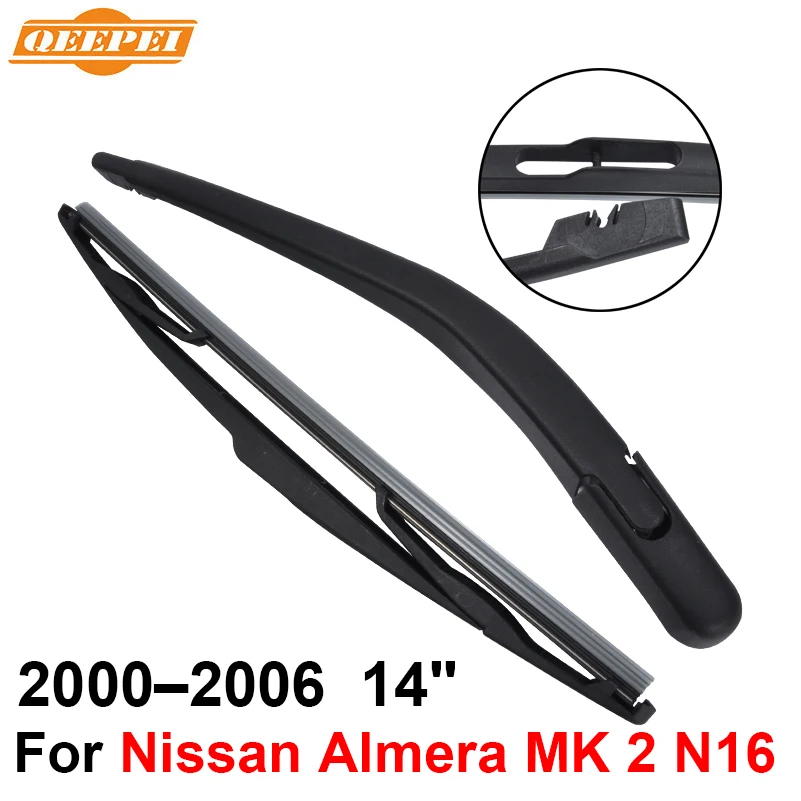 Prix pour QEEPEI Pare-Brise Arrière D'essuie-Glace et Bras Pour Nissan Almera MK 2 N16 2000-2006 14 ''3/5 portes À Hayon Haute Qualité Naturel en caoutchouc Prix pour QEEPEI Pare-Brise Arrière D'essuie-Glace et Bras Pour Nissan Almera MK 2 N16 2000-2006 14 ''3/5 portes À Hayon Haute Qualité Naturel en caoutchouc