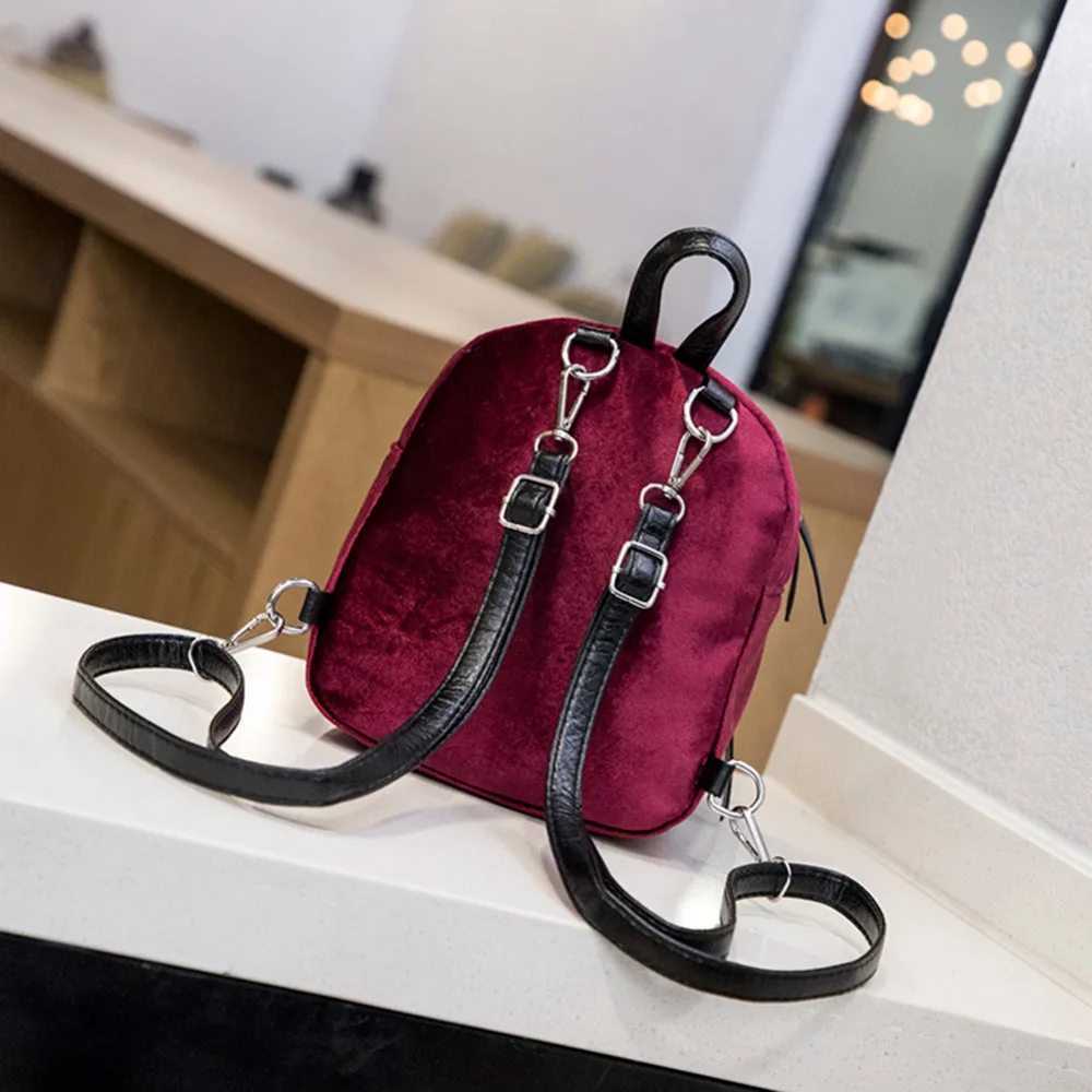 2018 nuevas mochilas escolares de terciopelo suave de colores lisos para chicas adolescentes pequeño viaje pompón bola cremallera Mochila saco A Dos 2018 nuevas mochilas escolares de terciopelo suave de colores lisos para chicas adolescentes pequeño viaje pompón bola cremallera Mochila saco A Dos