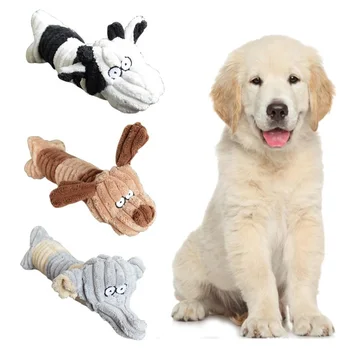 

Dogs Shape Chew Toy Pet Dog Cat Biting Funny Plush Sound Squeak Pet Puppy Playing Toy