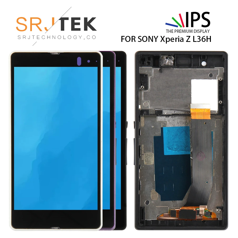 5" Display For SONY Xperia Z LCD Touch Screen With Frame L36H C6603 C6602 C6606 Replacment parts | Мобильные телефоны и