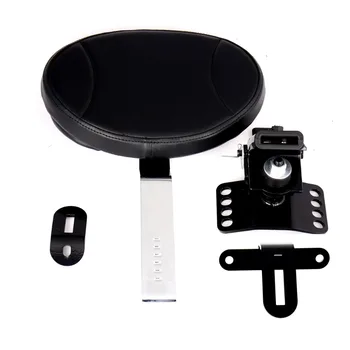 

Black Adjustable Plug In Driver Rider Backrest Kit For Harley Touring FLTR FLHT FLHR