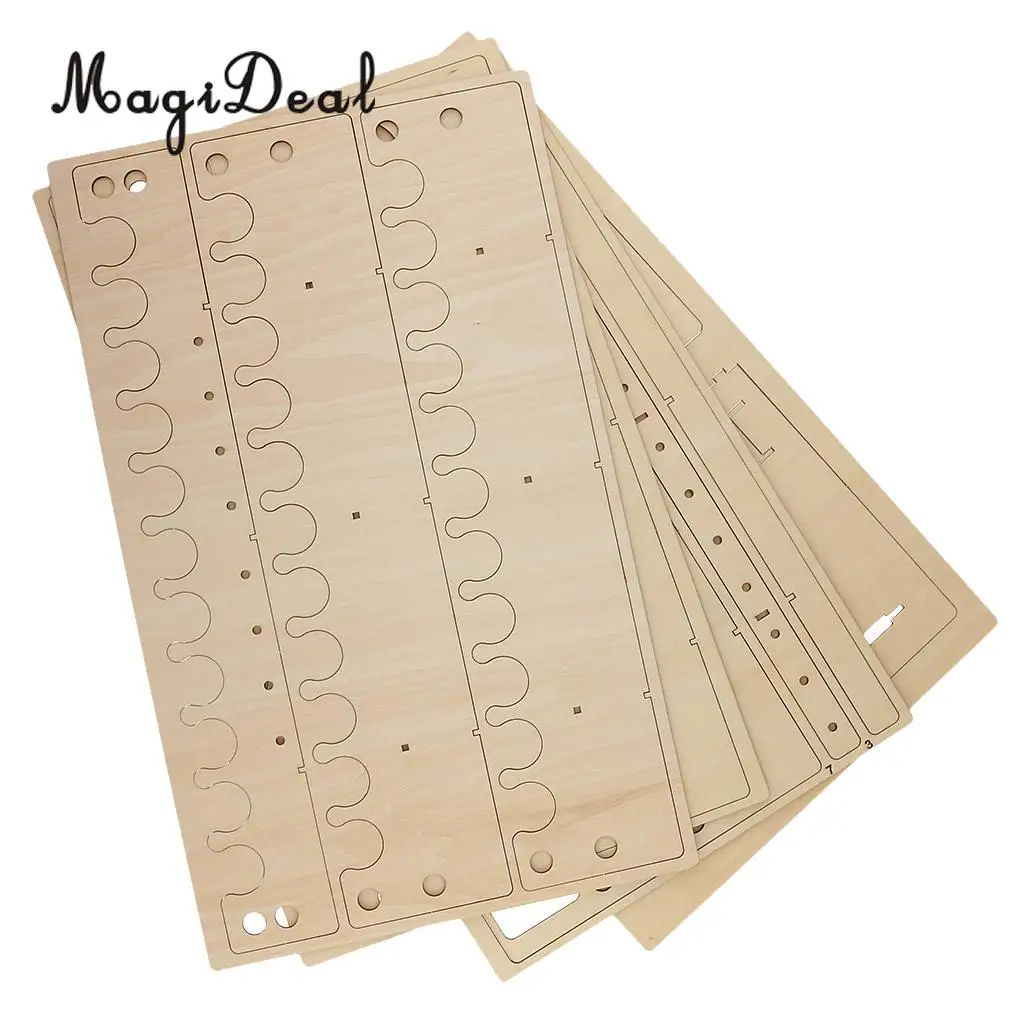MagiDeal Wooden Paint Bottles Rack Modular Organizer Paint Storage Holder #3 for Studio Storing Paints Brushes Modeling Tools