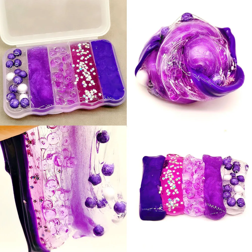 

80ml Creative Slime Squishy Stress Relief Cotton Slime Slime Kit Clay Mud Kids Toy Gift Fluffy Slime Ball Beads Shell Accessorie