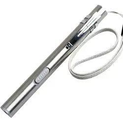 Ручка из нержавеющей стали светодиодный фонарик usb зарядка диагностический инструмент освещения для проверки учеников для медсестры