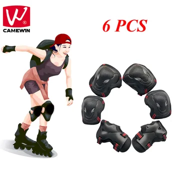 

CAMEWIN Brand 6 pcs / Set Protector Skating Scooter Protective Gear Elbow Knee Wrist Safety Pads Gear Set Skateboard Longboard