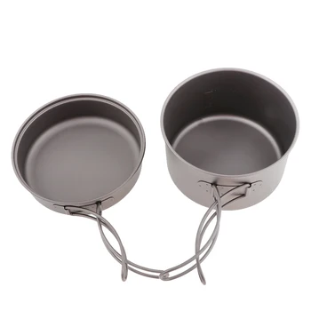 

Folding Camping Cookware Outdoor Hiking Picnic Backpacking Pot Pan Cook Set