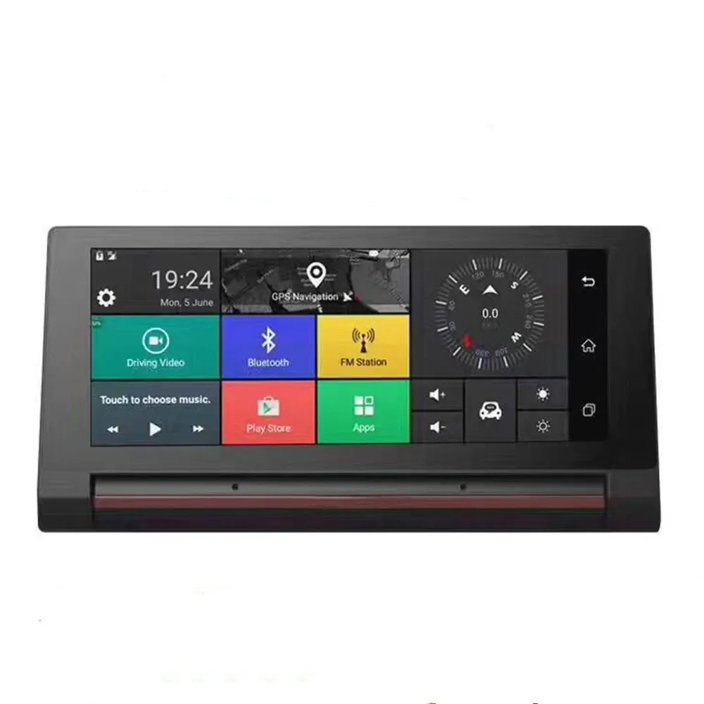 Лучший 4G Автомобильный gps навигатор " ips сенсорный gps DVR Dash камера Android 5,0 wifi Bluetooth FHD 1080P двойной объектив с камерой заднего вида