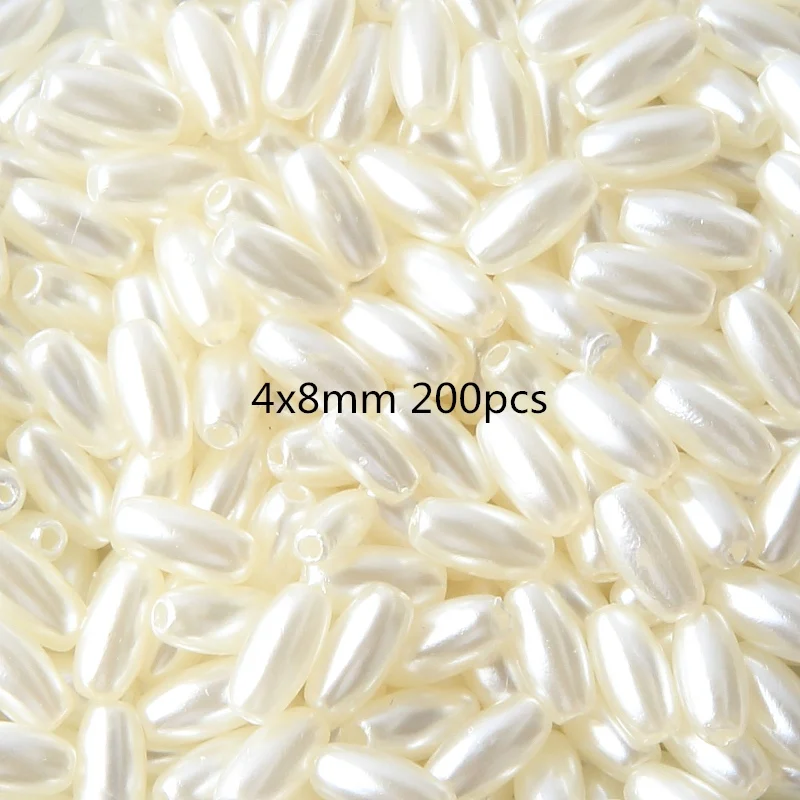 Imitation Pearl Beads Mixed Water Droplets Shape Imitation Pearls Straight Hole Beads for Jewelry Making DIY Bracelet