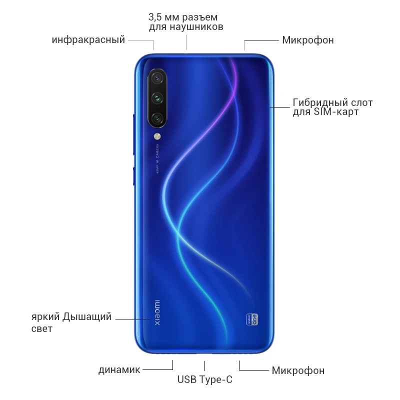 Xiaomi mi A3 mi A3 4GB 128GB глобальная версия мобильного телефона 48MP камера Snapdragon 665 Восьмиядерный 6,08" AMOLED 4030mAh