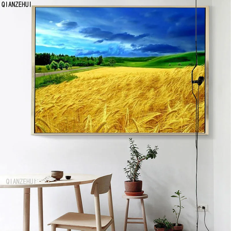 Стразы DIY пластиковые поделки Алмазное поле Пшеничное квадратная Алмазная