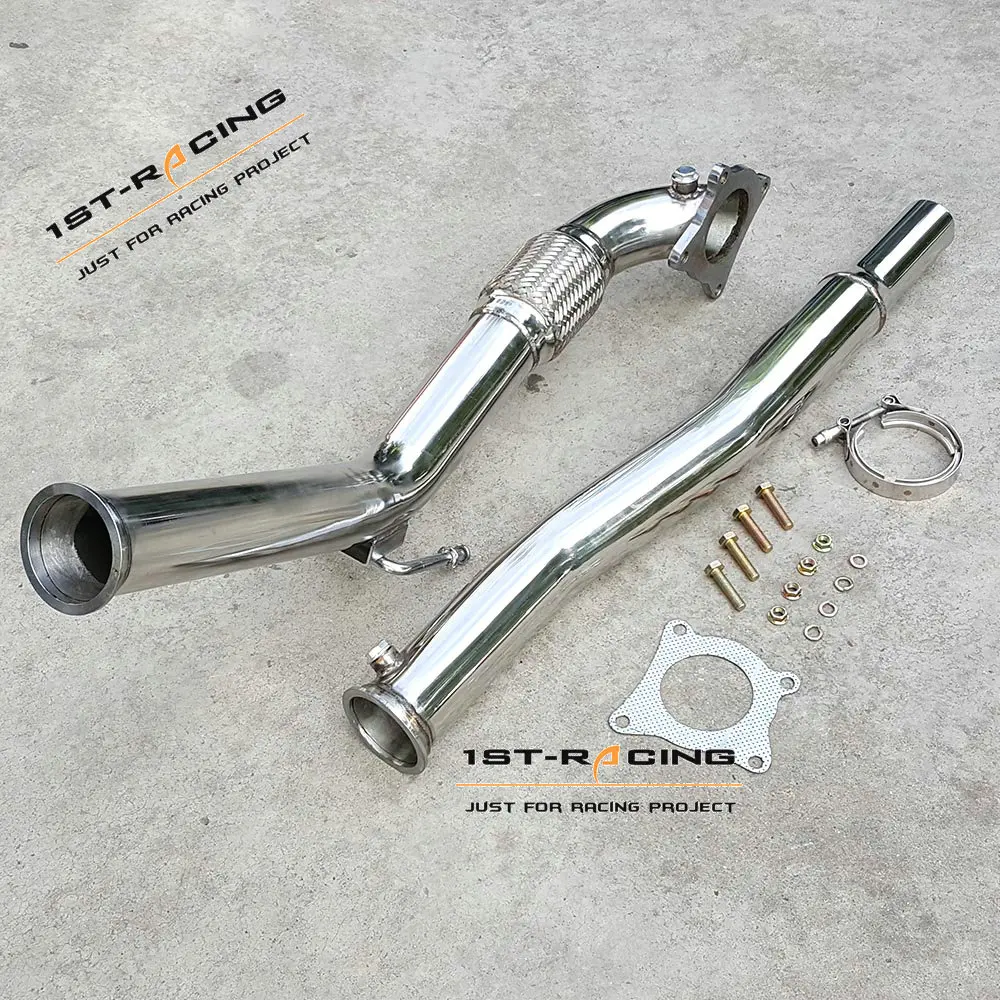 Для VW 06 10 Golf GTI Jetta MKV MK5 2 0 T FSI Turbo 3 &quotиз нержавеющей стали downpipe NEW|2.0t fsi|vw gti turbojetta turbo |