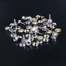 25 компл. Серебряный Холст навес защелка-стержень колпачок лодка морской крепеж для покрытия Нержавеющая сталь Кнопка Винт аксессуары