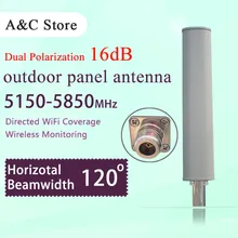 Wifi антенна двойная поляризация 5,8G 120 градусов 17dBi внешняя базовая станция Беспроводная Антенна diretional MIMO для ap sector N-K