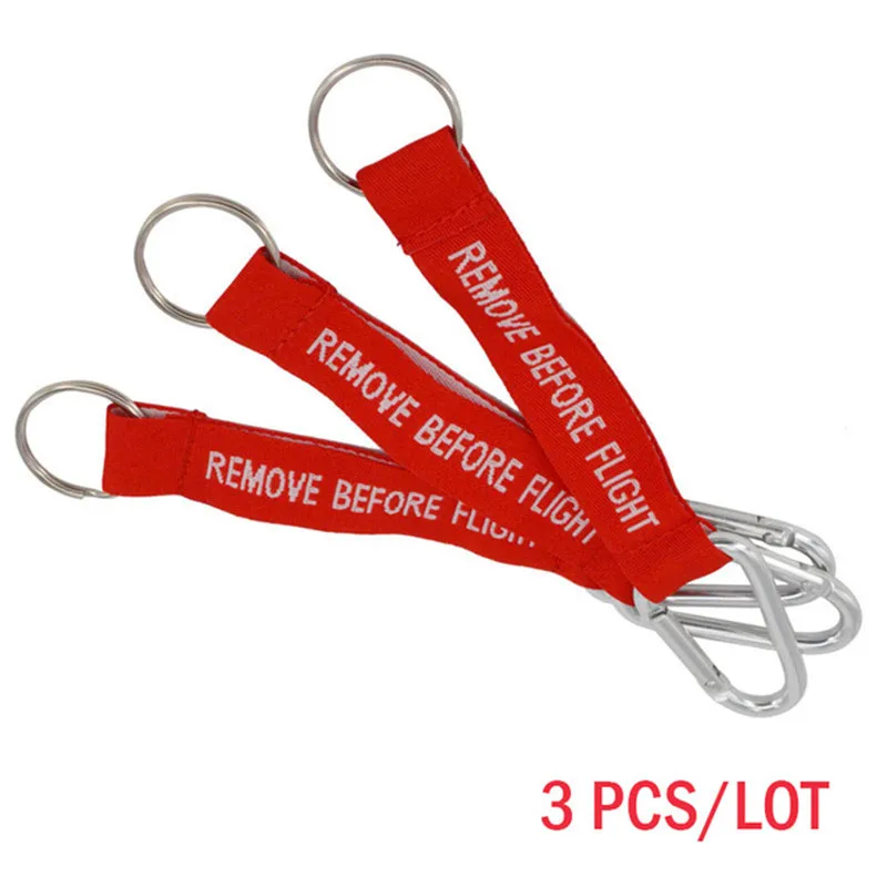 3 шт./лот remove Before Flight модные подарочная упаковка для мотоциклов и ключи для автомобиля тегов вышивки ОПАСНОСТЬ ключ брелок oem