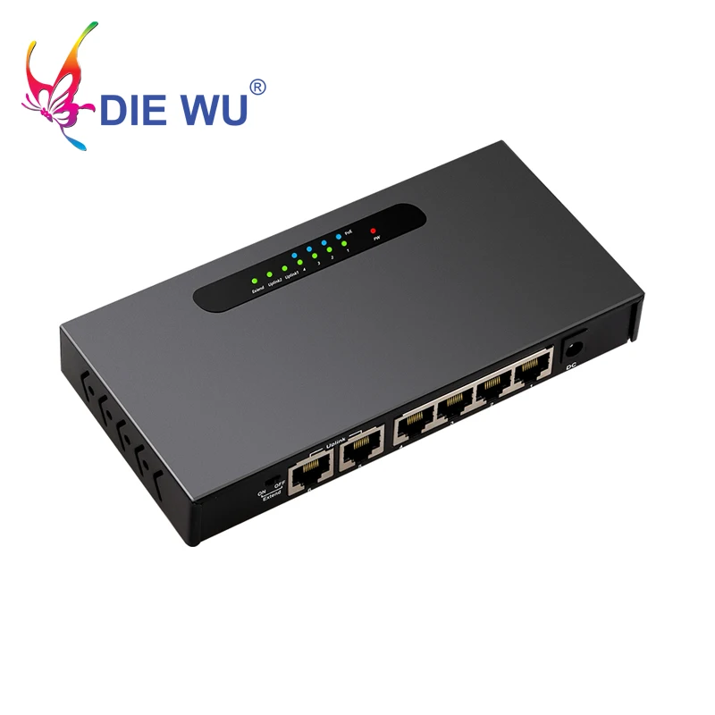 DIEWU 4+ 2 Порты и разъёмы коммутатор питания через Ethernet 10/100 Мбит/с Полный/полудуплекс VLAN сетевой коммутатор Ethernet af/at для POE IP CCTV Камера