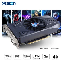 Yeston GeForce GTX 1050 GPU 2GB GDDR5 128 bit Gaming Desktop computer PC Video Graphics Cards support