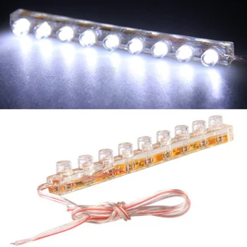 

10x) KFZ 9LED 9CM Auto Motorrad Wei Strip Leiste Streifen Wasserdicht 12V