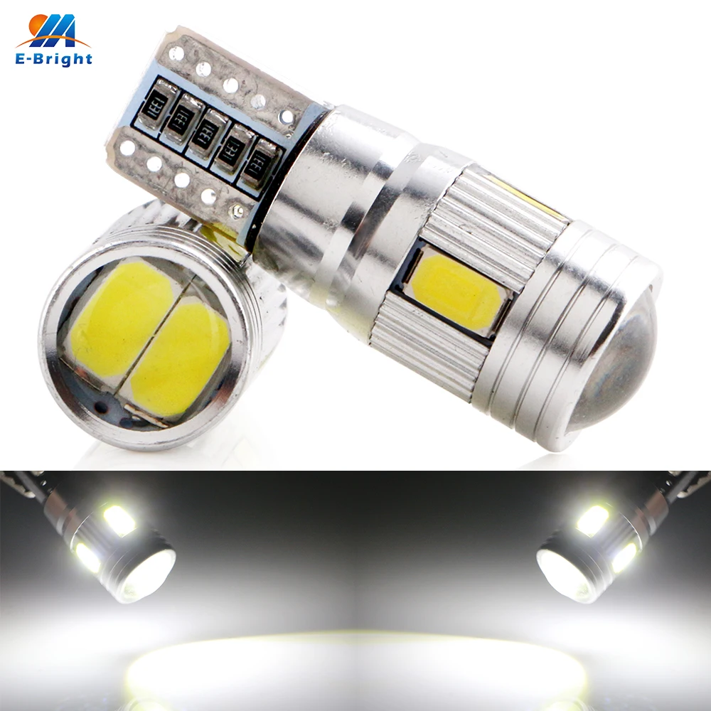 30X Canbus автомобильные светодиодные лампы T10 W5W 194 Led 5730 6 SMD безошибочные 12V зазор