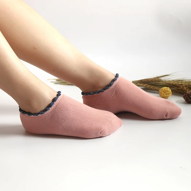 [EIOISAPRA] женские Мягкие Носки ярких цветов, модные нескользящие носки высокого качества с кружевом, удобные сексуальные теплые носки