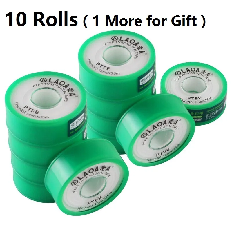 LAOA 5/10 шт. сырье лента с печатью утолщенной Водонепроницаемый изолента 35 м длинные полиэтилен кран шланг ремень - Цвет: 10 rolls (Gift)