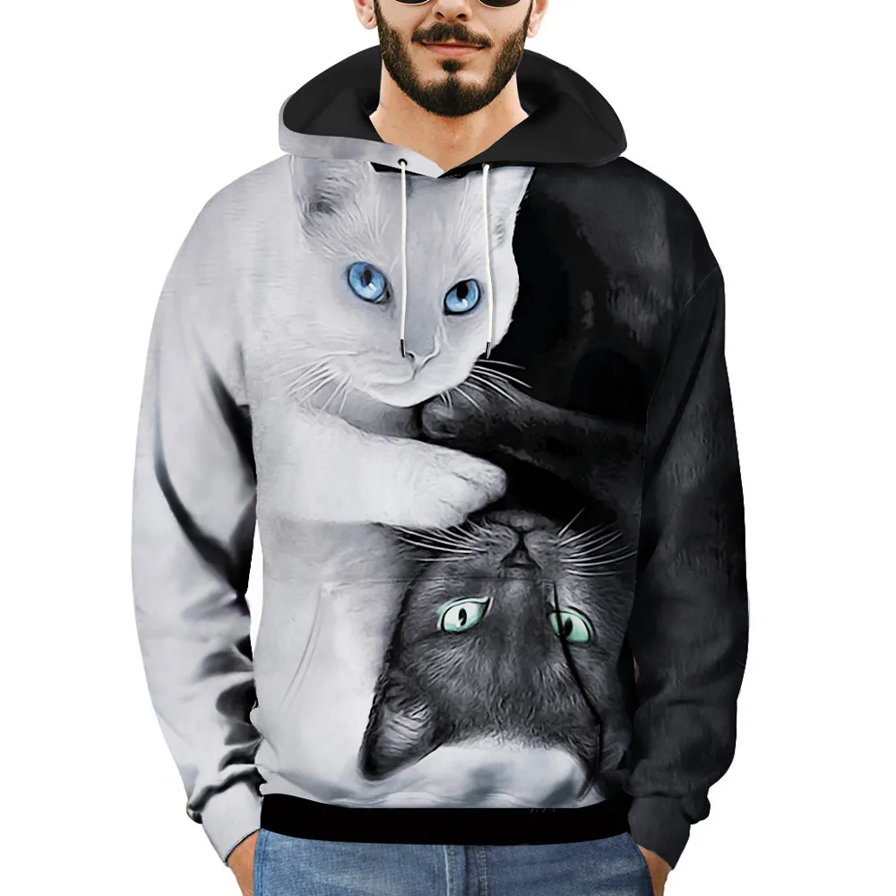 Download Hot Sale Sportswear Sweatshirt Mens 3D Printed Cat ...