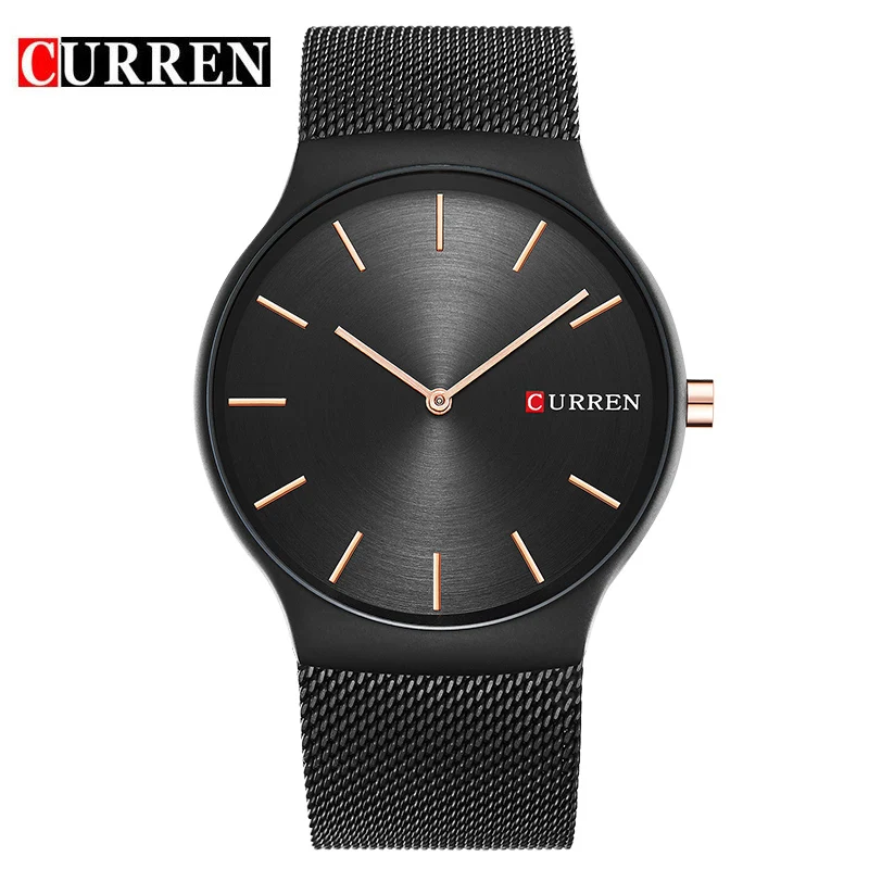 

CURREN 2018 New Black Rose Gold Pointer Relogio Masculino Luxury Analog Sports Wristwatch Quartz Business Watch Men 8256