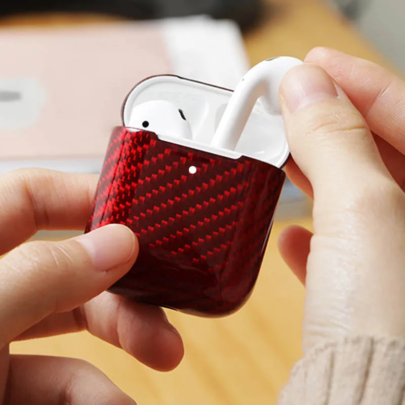 

Apple Airpods 2 Carbon Fiber Hardshell Case Protection Box Compatible with Apple Airpods 2 YE-Hot