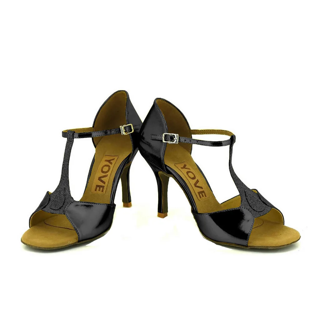

YOVE Dance Shoe PU Women's Latin/ Salsa Dance Shoes 3.5" Slim High Heel More Color w1610-48
